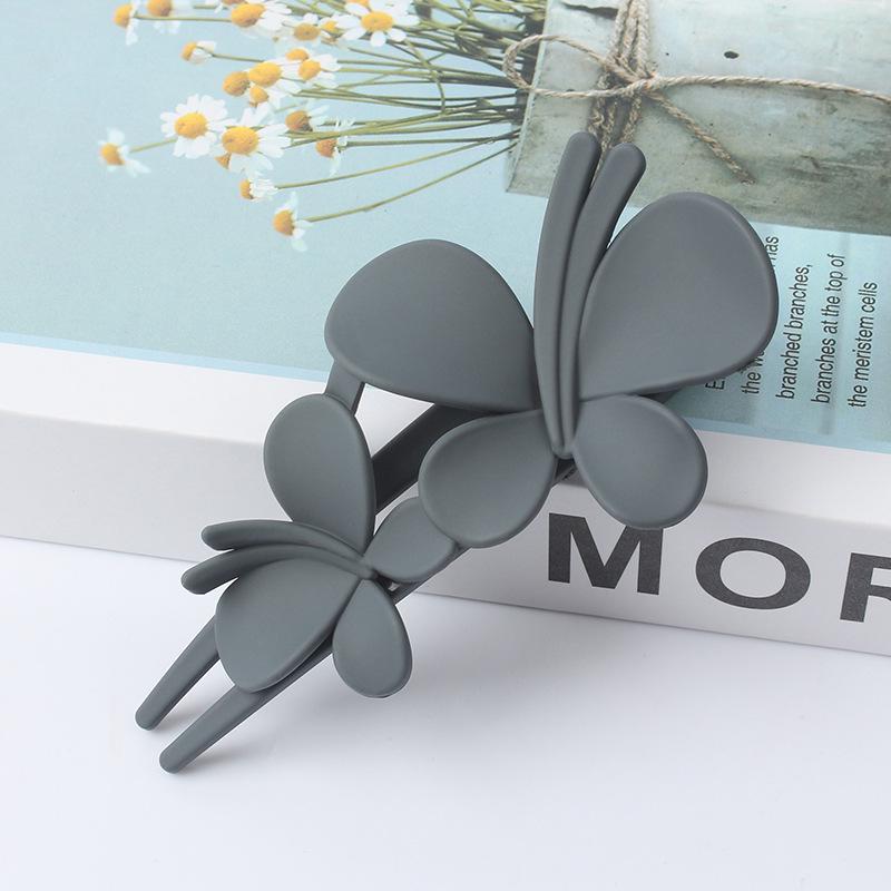 Frosted Double Butterfly Duckbill Hair Clip for Elegant Updo