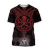 Men'S New Summer 3d Printing Hd Printed O-Collar Short Sleeve T-Shirt Ocean Octopus Art Personality Retro Plus Size Loose Top