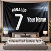Custom Name Text Tapestry Cristiano Ronaldo Personalized Polyester Wall Tapestry For Bedroom And Room