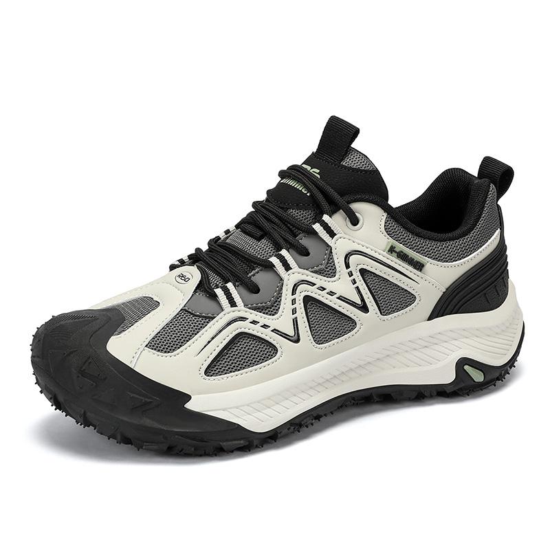 Men's Lightweight Breathable Outdoor Hiking Shoes Toe Cap Non-Slip Wear-Resistant Spring Summer Comfortable Walking Footwear