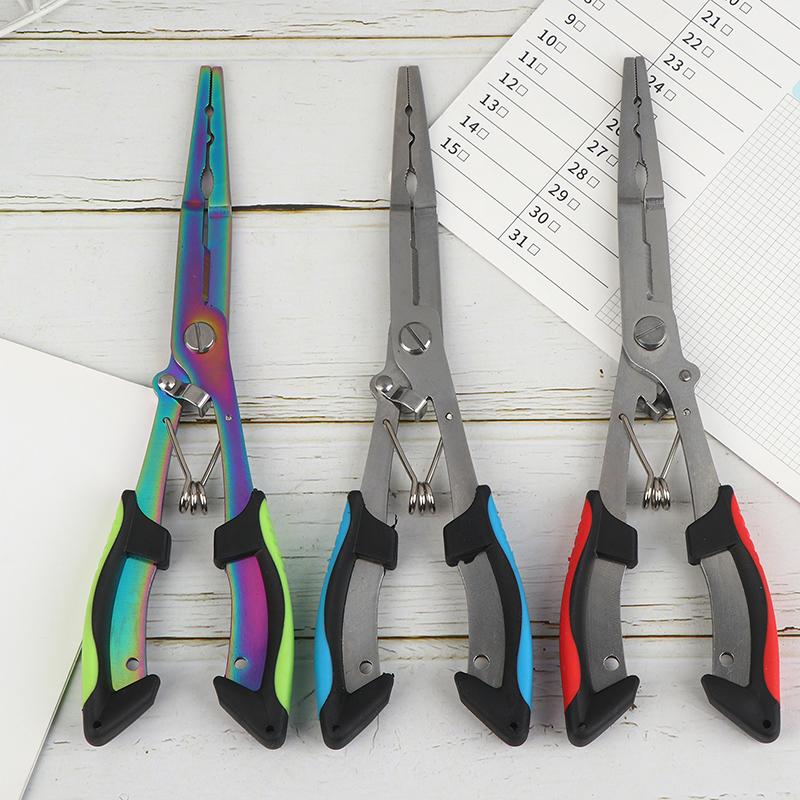 Multi-Functional Fish Pliers Ergonomics Anti-Slip Cut Fishing Line Fishing Tied Hooks Pliers Outdoor Tools Line Cutter