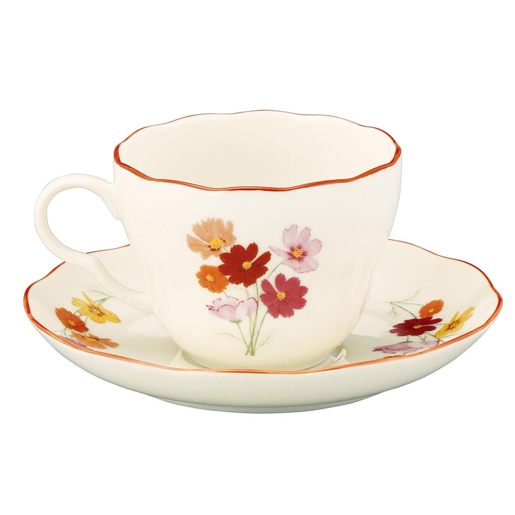 Yamaka Shoten x Autumn Cherry Teacup Saucer 230ml Diameter 9 x 7cm Hibiya Kadan FLORIOGRAPHY Day Gift Birthday Gift Miscellaneous Goods Tableware Made