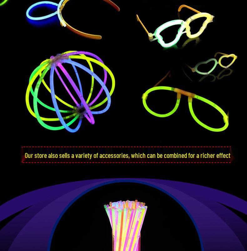 8-color mixed 50/100PCS luminous stick flashing wand-fluorescent lamp for outdoor concert night market