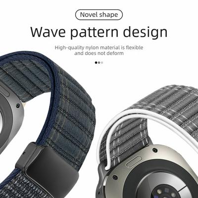 Pour Samsung Galaxy Watch Ultra (2025) Bracelet de montre 47 mm / Ultra 47 mm Fermoir magnétique Motif ondulé Bracelet de poignet en nylon