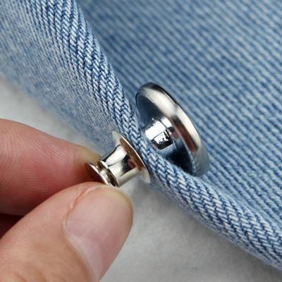 20/4 ks Džínové knoflíky Odnímatelné džínové připínací knoflíky Bezhřebíkové nastavitelné zapínací knoflíky Pro DIY oblečení Šicí doplňky