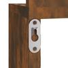 Wall Mounted Corner Shelf Smoked Oak Finish 20 X 20 X 127.5 Cm Particleboard