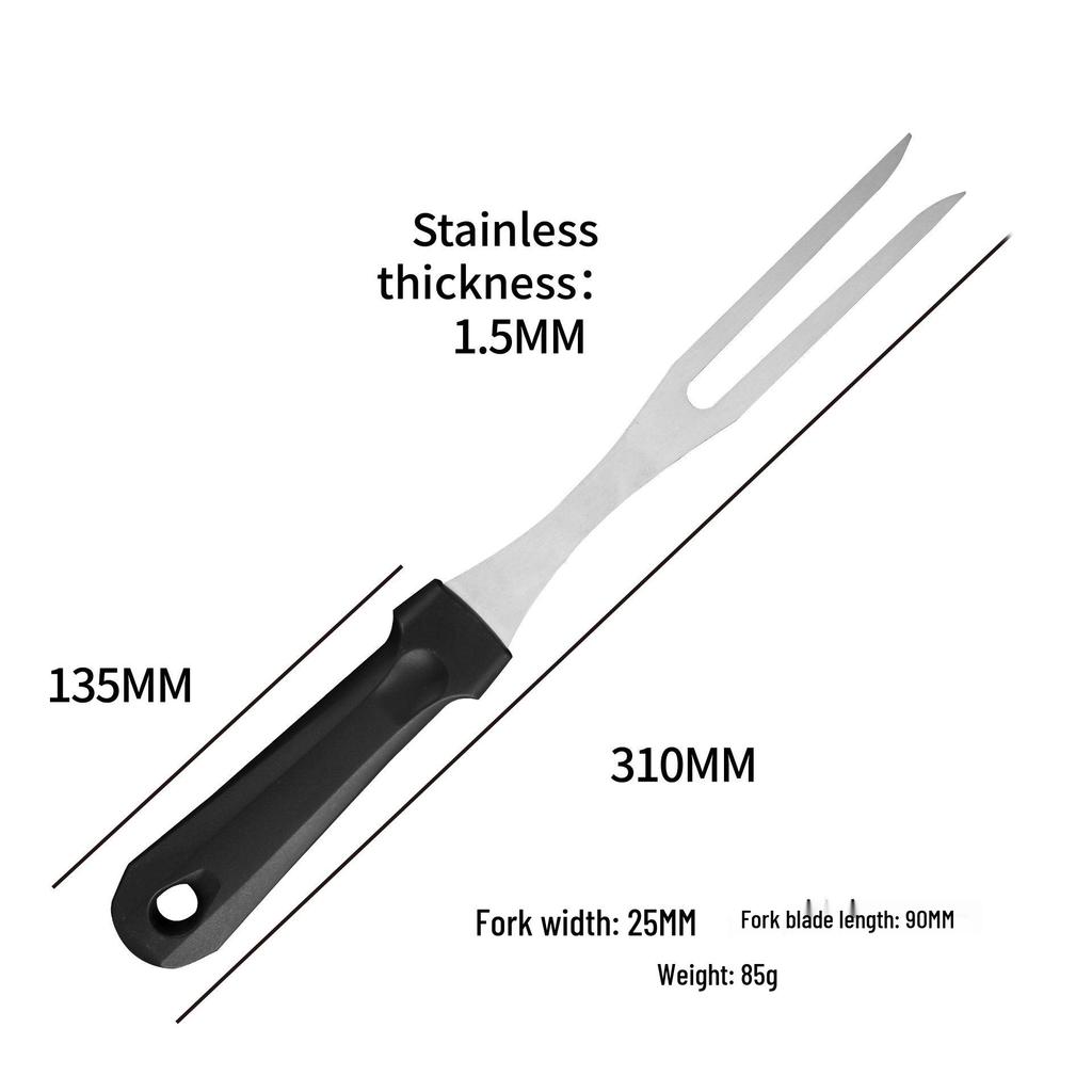 Stainless Steel BBQ Meat Fork with Wood Handle