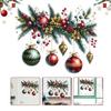 Christmas Balls Wall Stickers Xmas Ornaments Merry Christmas Toilet Lid Water Tank Decorative Sticker Happy New Year 1/5PCS