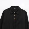2024 Women's Winter Fashion Poplin Shirt with Gold Button Details