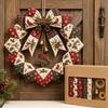 Weihnachts-DIY-Patchwork-Kranz-Set, Stoff-Bastel-Kranz-Herstellungs-Set für die Feiertags-Türdekoration