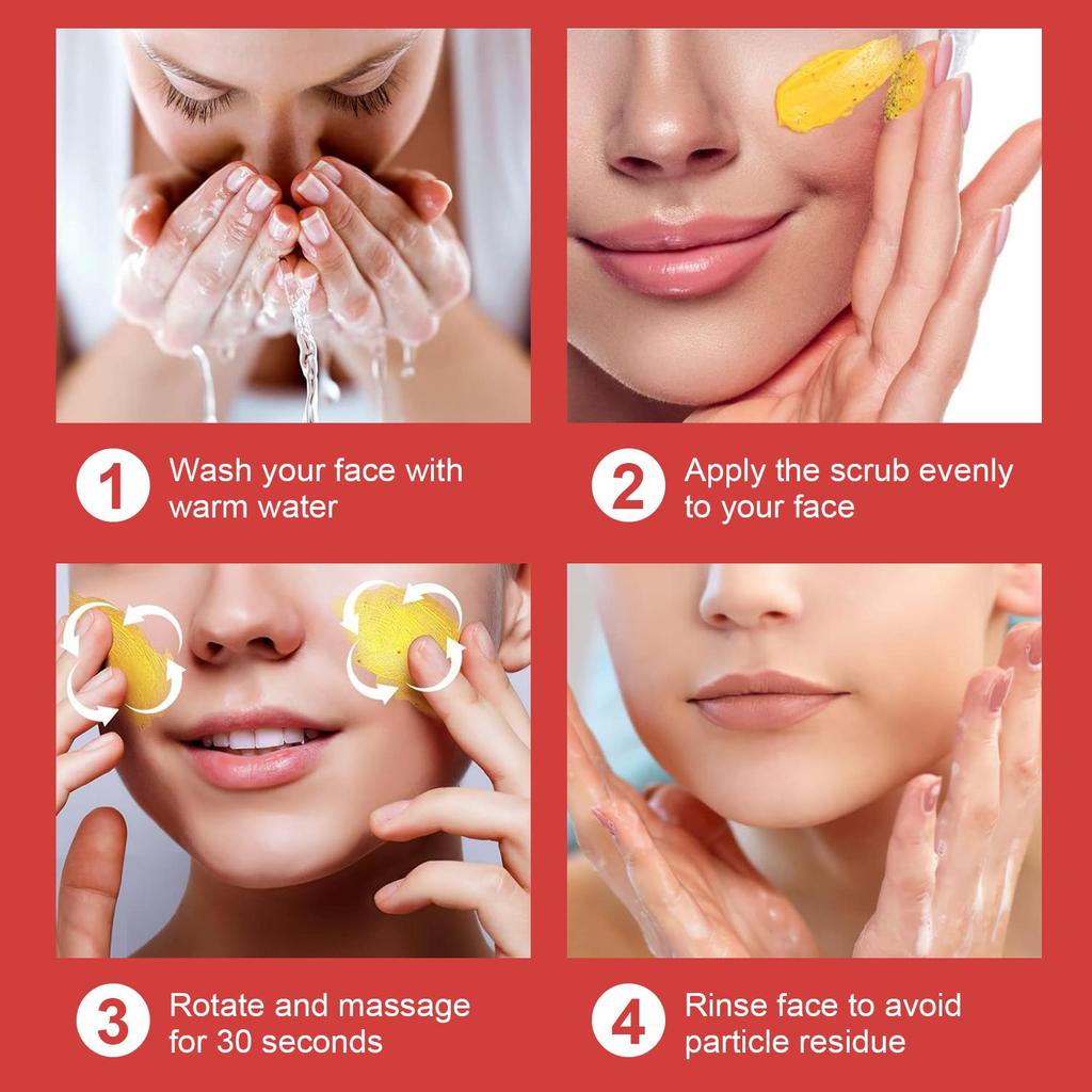 Watermelon Facial Scrub Cream - Deeply Cleaning Skin, Moisturizing and Soothing Facial Skin, Refines Skin Texture and Boosts Skin’s Radiance,200g