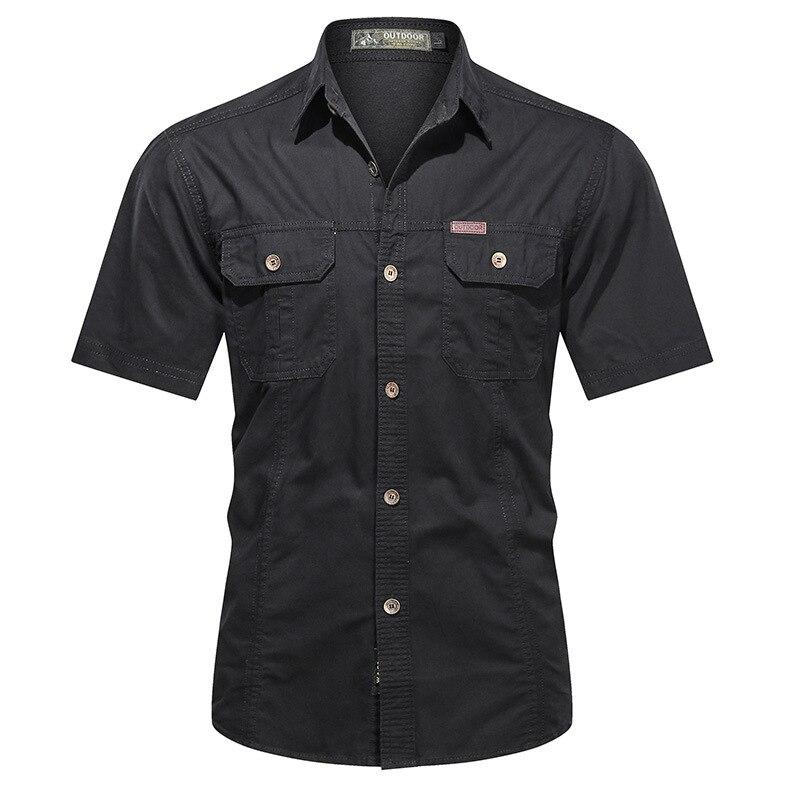Military Shirts Casual Short Sleeve 