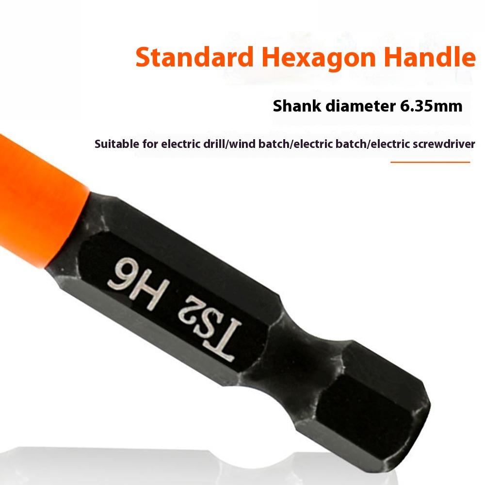 10PCS Hex Screwdriver Bit Set 100mm H6 TS2 Steel Magnetic Drill Bit for Electric Drill Screwdrivers