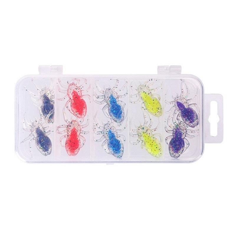 

10Pcs Freshwater Fishing Spiders Lure Soft Artificial Swimbait Floatings Spiders Lure for Outdoor Fishing Easy to Use 1