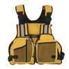 Fishing Vest Backpack Adjustable Breathable Outdoor Fishing Vest Yellow Free Size