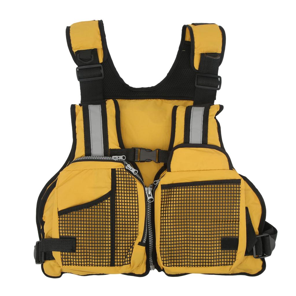 Fishing Vest Backpack Adjustable Breathable Outdoor Fishing Vest Yellow Free Size
