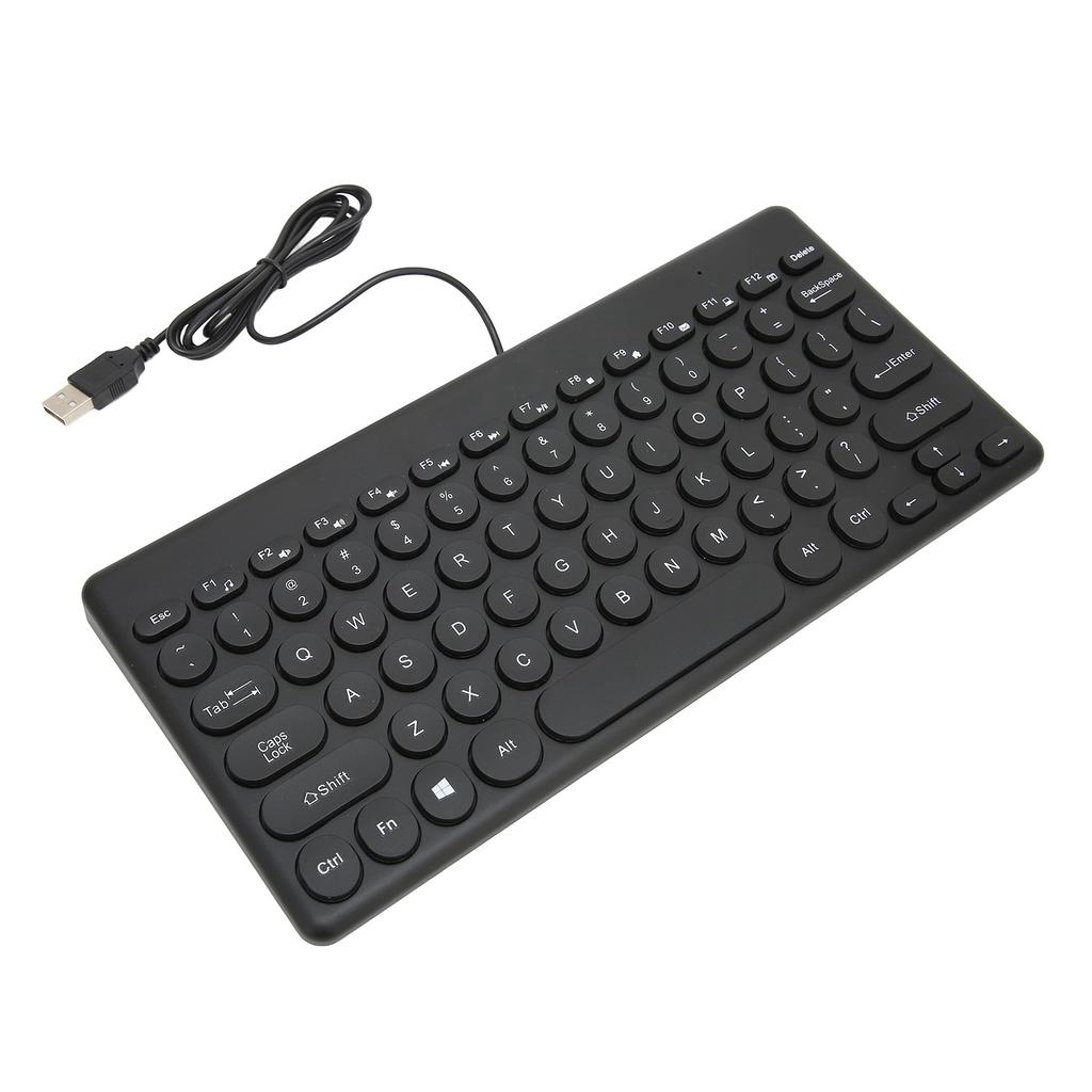 Keyboard Mouse Combo Comfortable Ergonomics Power Saving 78 Keys Round Keycap 4 Mouse Buttons Wired Computer Supplies