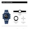 Naviforce Men's Sports LCD Digital Watch Silicone Strap Waterproof Night Mode Chronograph Week Multifunctional Outdoor Men's Boy Watch NF9241T