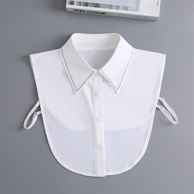 Linbaiway New Lapel Fake Collar Vintage Detachable Shirt Collar for Women Blouse Sweater False Collar Lapel Top Neckwear Ties