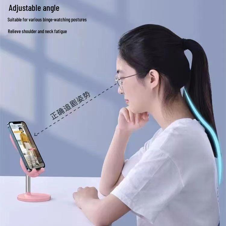 Adjustable Little Rabbit Phone Holder for Desks: Perfect for Students, Home Use, or Live Streaming