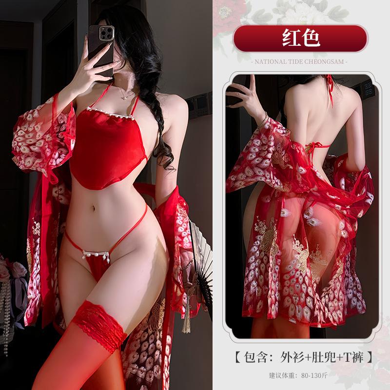 

Соблазнение пижамы знакомства кровать пижамы женский сексуальный халат античный страсть живот карман веселье average size (80-60kg) красный