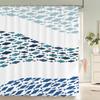 1 Pcs Cartoon Shower Curtain Cartoon Ocean Fish Style Printed Polyster Cloth Home Decoration Bathroom Curtain with Hooks