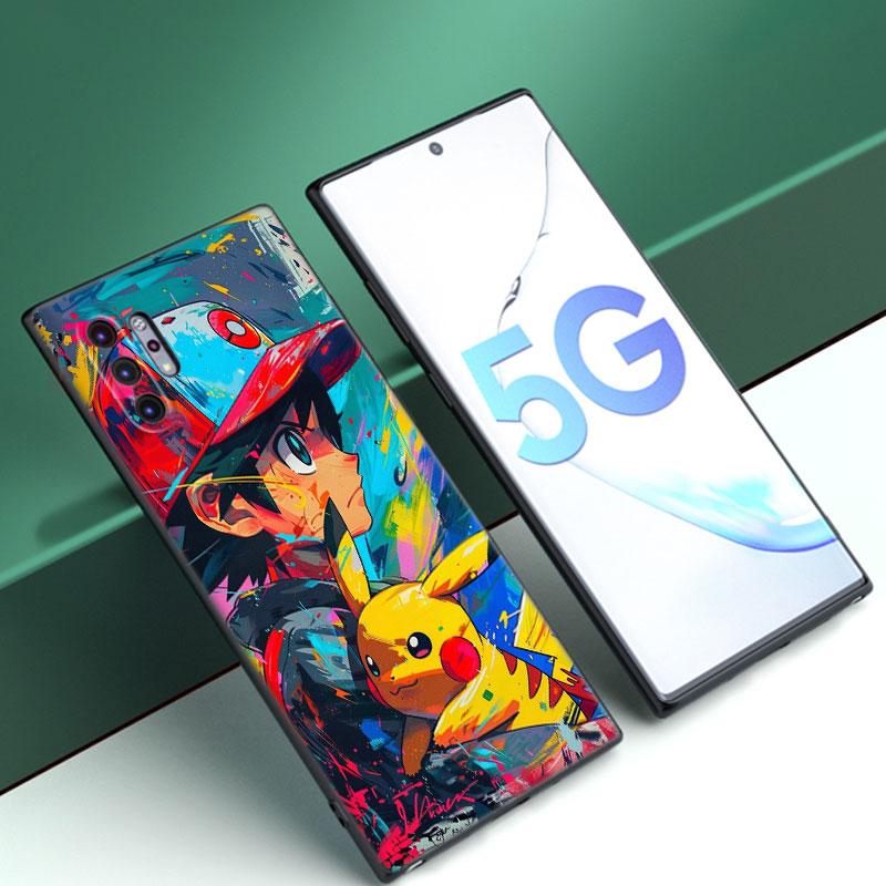 Cute P-Pikachu Phone Case For Samsung Note 10 Lite 20 Ultra M04 M13 M32 4G M14 M15 M34 M52 M53 M54 M55 5G M11 M12 M21 M31 M51