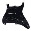 E-Gitarren-Schlagbrett Kunststoff und Metall E-Gitarren Geladenes Schlagbrett mit Tonabnehmer SSH15 Schwarz