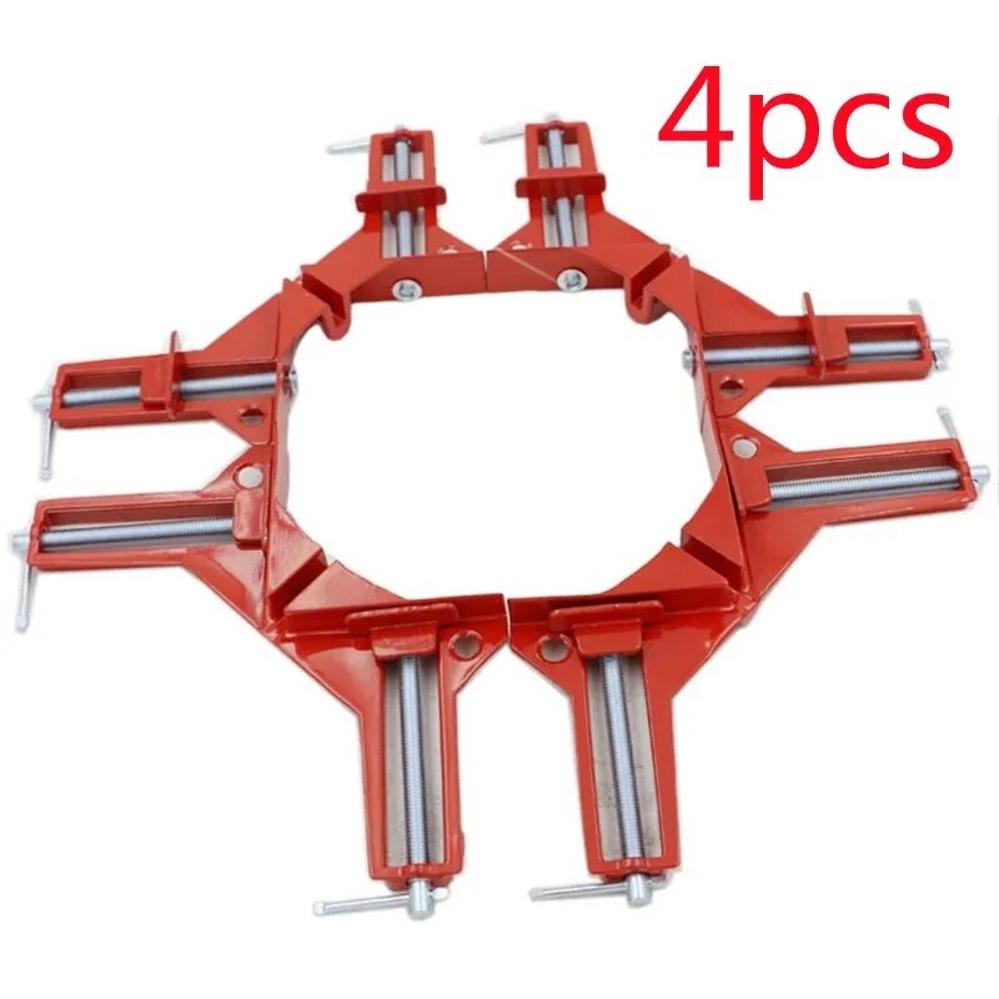 4 Pcs 90 Degree Angle Clamps Carpentry Frame DIY Glass Clamps Angle Clamps Hand Tools Degree Toggle Clamps For Woodworking