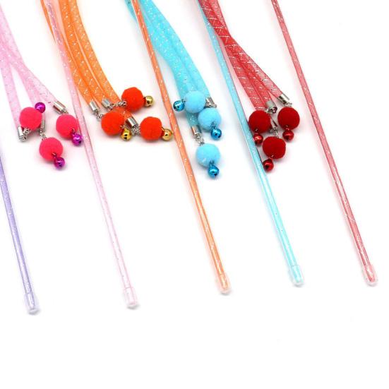 Cat Wand Toy Plush Exercise Training Pet Kitten Teaser Interactive Stick Toy with Bell for Indoor