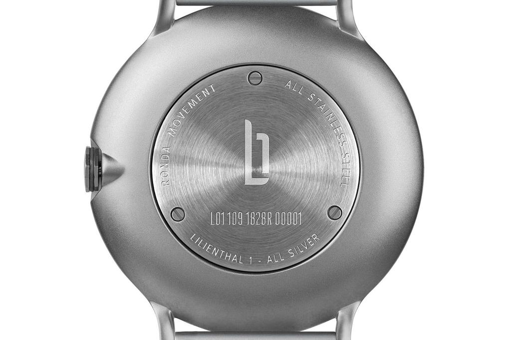 Lilianthal Berlin Srebrny Zegarek z Małą Sekundą Made in Męski, Niemcy, L01-209-B023A