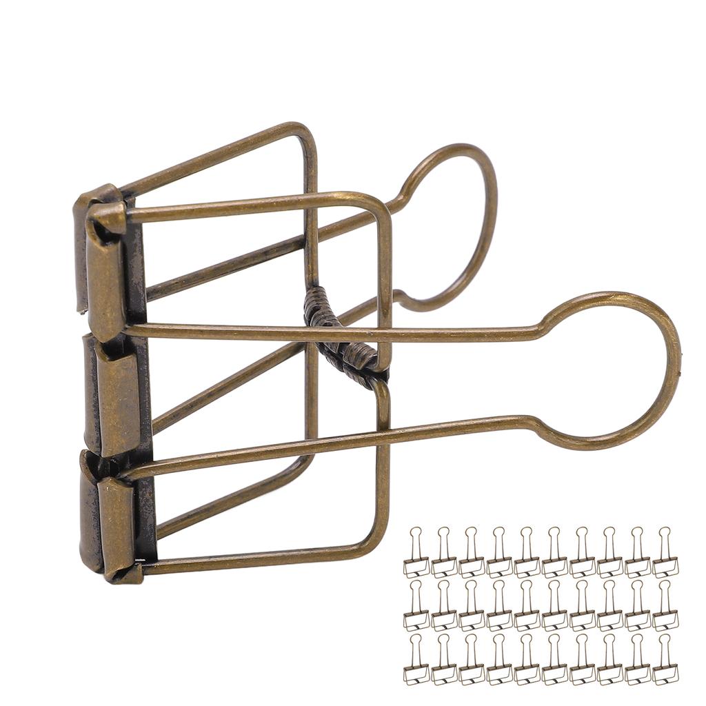 30Pcs Wire Clips 2 Inch Hollow Out Strong Clamping Multi Purpose Small Clips for Notes Tickets Papers