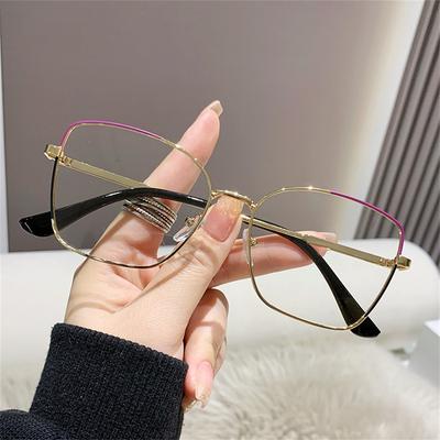Blaulichtfilterbrille Niedliche Metallrahmenbrille Blaulichtbrille Klassische Katzenohren-Brille Für Bürogebrauch Modeaccessoire