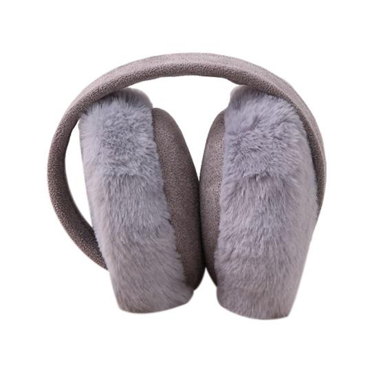 Winter Fuzzy Earmuff Cute Fluffy Faux Fur Earmuff Foldable Furry Ear Warmers for Women Men Girls Boys Jogging Skiing