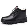 % Real Soft Leather Men's Winter Snow Boots Warm Thickened Velvet High-top Versatile Casual Cotton Leather Shoes