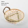 Handmade Bamboo Weaving Sieve Basket Storage and Snack Plate Set