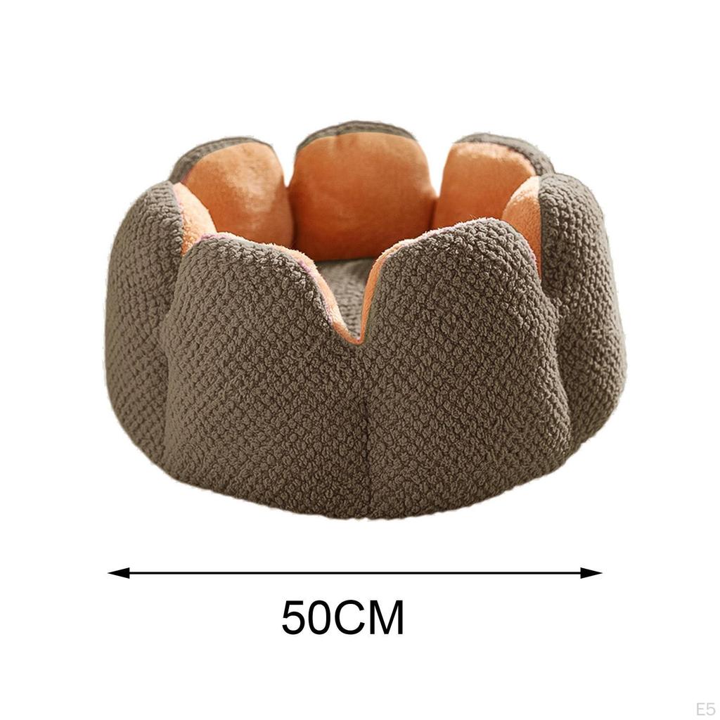 Warm Pet Bed Mat Sleep Pad Blanket Machine Washable Cushion Flower Shape for Kitten Puppy