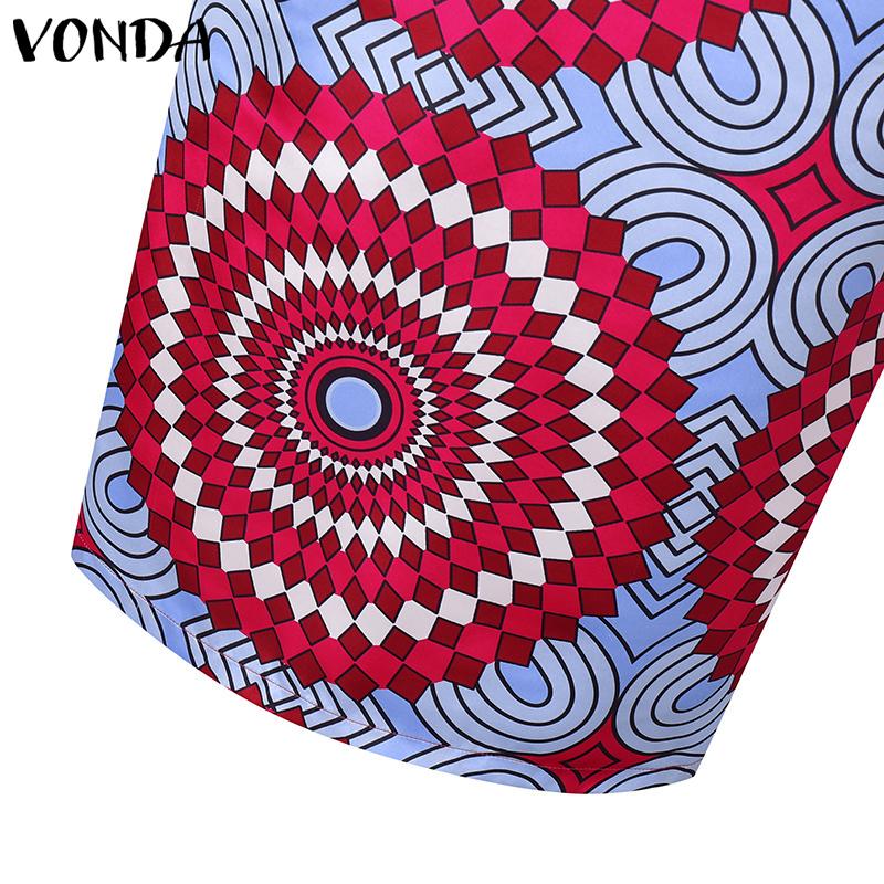 VONDA Damen Große Größen Formkragen Flare Langarm Bedrucktes Oberteil & Rock Anzug