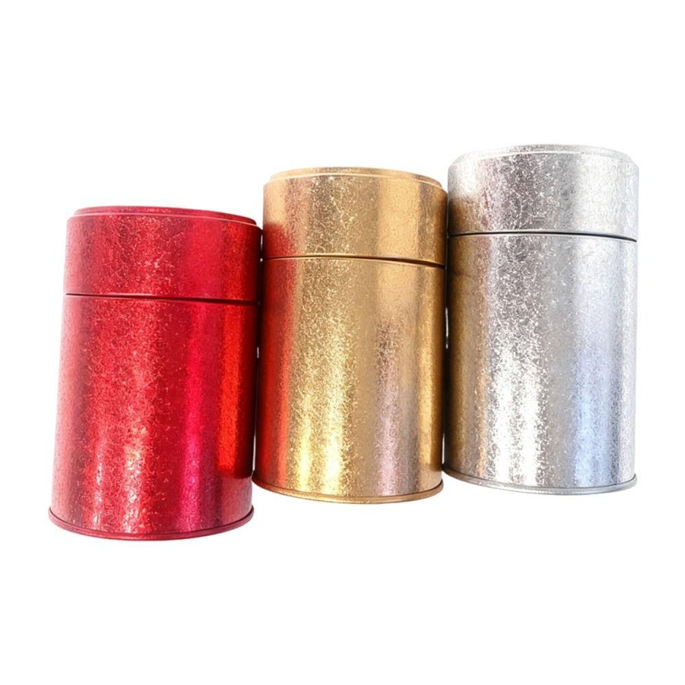 Circular Shape Tea Tin Mini Size Iron Can Small Container Storage Box Travel Use
