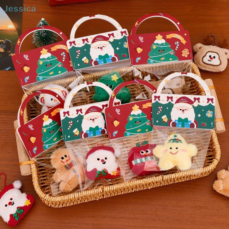 Christmas-themed Plush Keychain Santa Claus Doll Keychain Portable Bag Pendant Backpack Hanging Decor