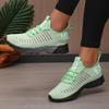 Women Fashion Mesh Running Flat Bottomed Breathable Lightweight Shock-absorbing Sneakers Fitness Platform Casual Training Shoes