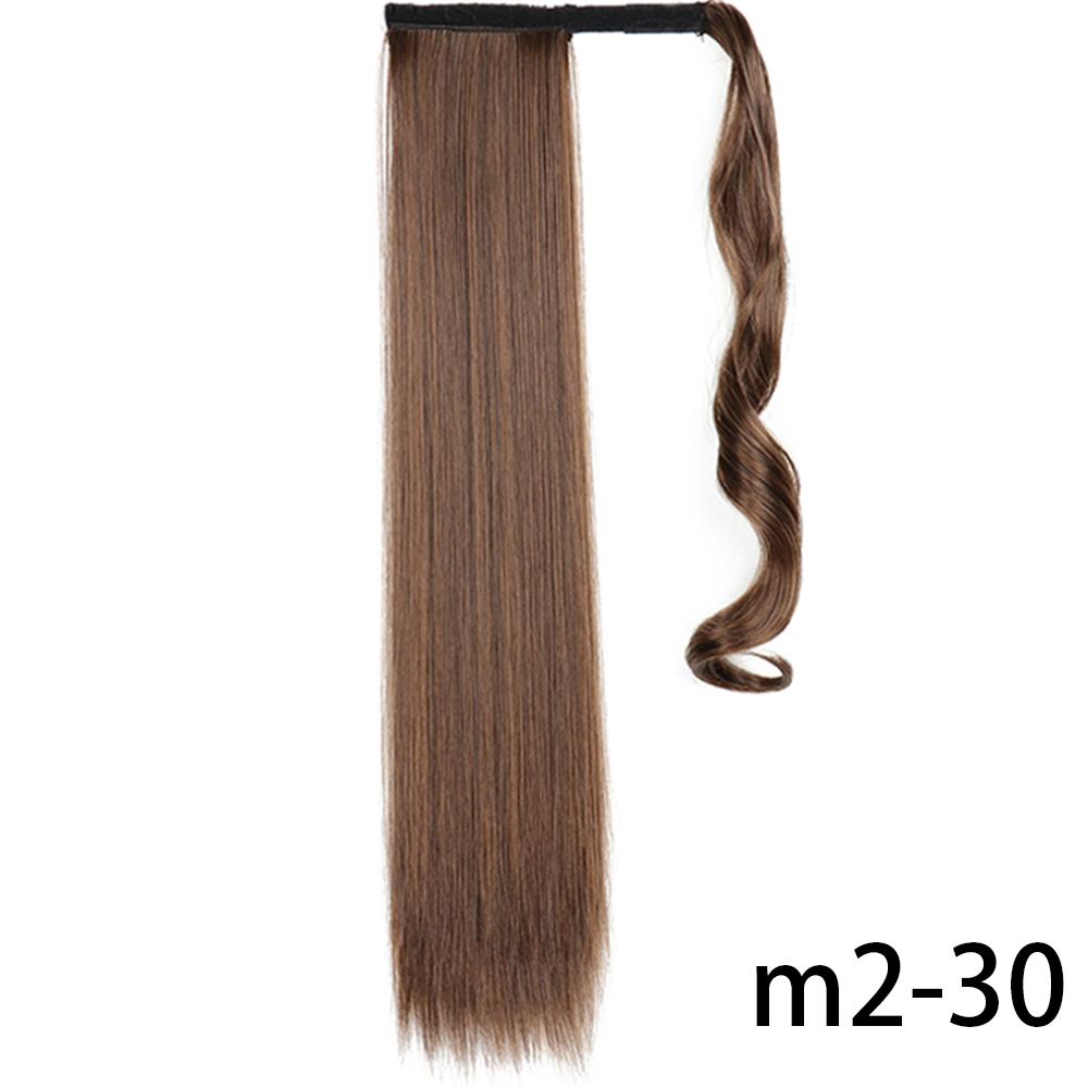 MISS WIG Women Synthetic Long Straight Ponytail Extensions Heat Resistant Hair 22 and 34 Inch Wrap Around Pony Hairpiece for Women