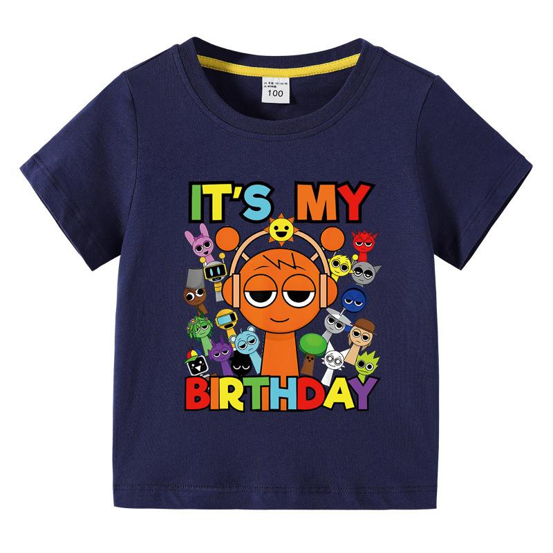 Lustige Sprunki T-Shirts Jungen Mädchen Sommer Kurzarm-T-Shirts Kinder Cartoon Incredibox Spiel Grafik-Tops Kindergeburtstagsgeschenk