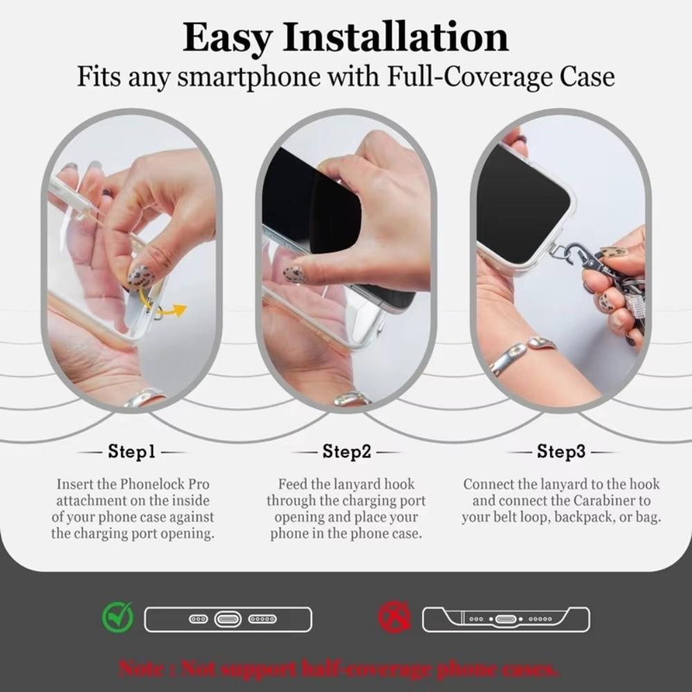 Anti-Drop Phone Holder Lanyard Anti-Theft Retractable Keychain Anti-Theft Lanyard Cycling