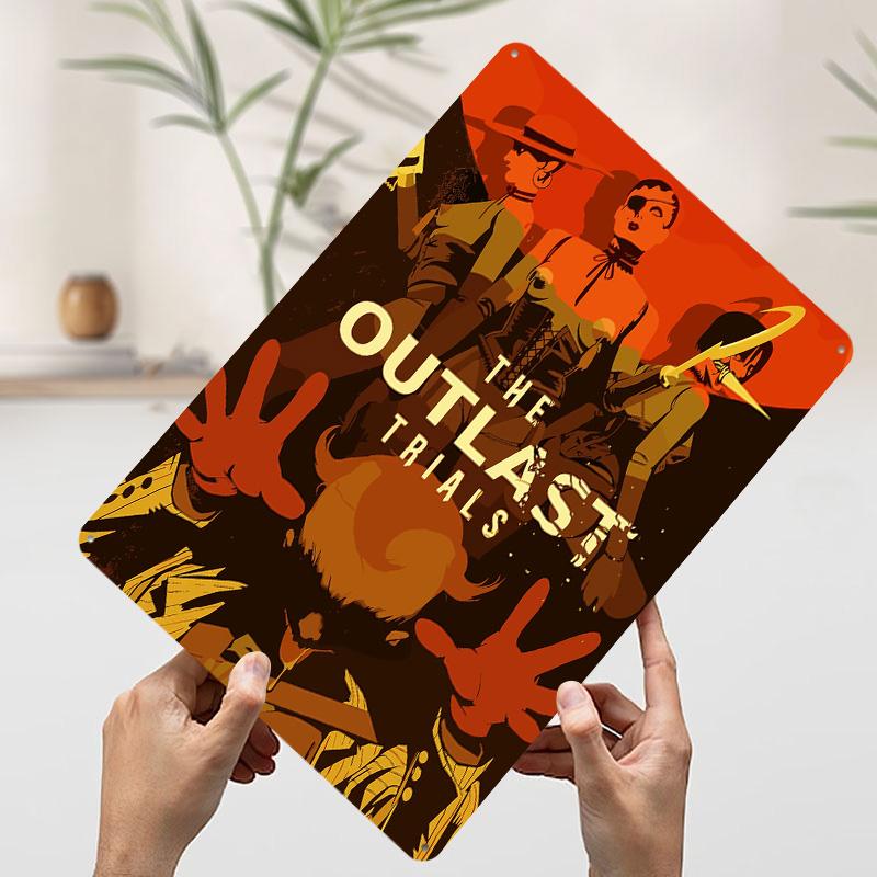 

The Outlast Trials Game Metal Poster Customized Wall Art Retro Vintage Tinplate Signs for Living Room Decoration Coffee Bar Home 7.9x11.8In(20x30cm)