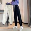 2025 Women's Winter Fleece-Lined Lambswool Sweatpants - Extra Long, Thickened Joggers with Cuffed Corduroy Design