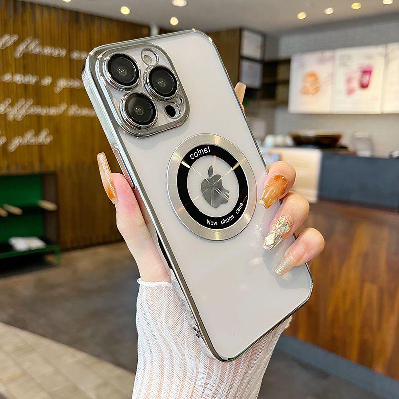 Magnetický kryt kompatibilní s MagSafe s galvanizovanou fólií pro Apple iPhone 15 Pro Max, 14 Pro a 12 Mini; Plné krytí s ochranou 16 čoček