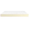 Pocket Spring Mattress Medium Cream 160x200x20 cm Faux Leather