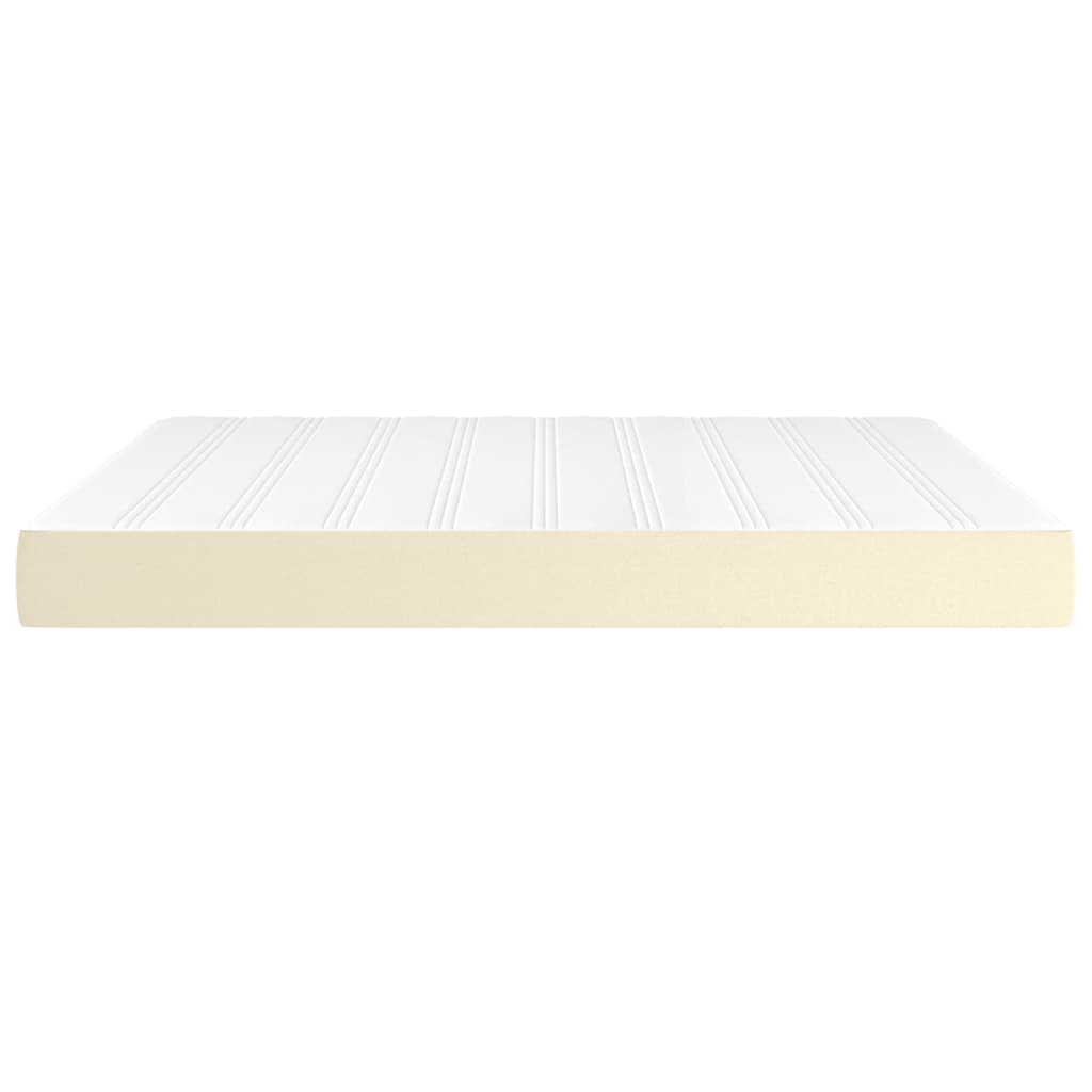 Pocket Spring Mattress Medium Cream 160x200x20 cm Faux Leather