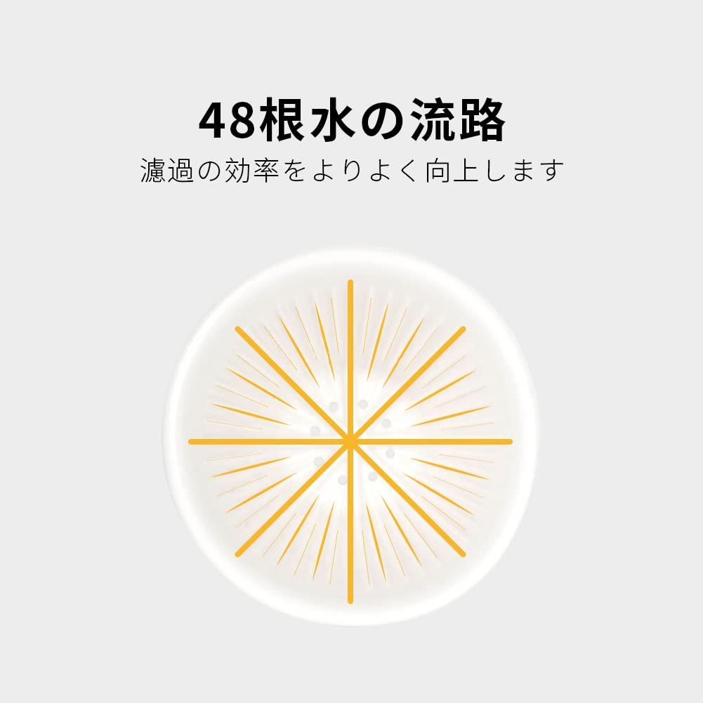 Lili Coffee Dripper, Ceramic Coffee Drip Tool, White, Heat-Resistant Ceramic Cup, 1-2 Cups, 112 X 55 X 82mm Approx. 285g